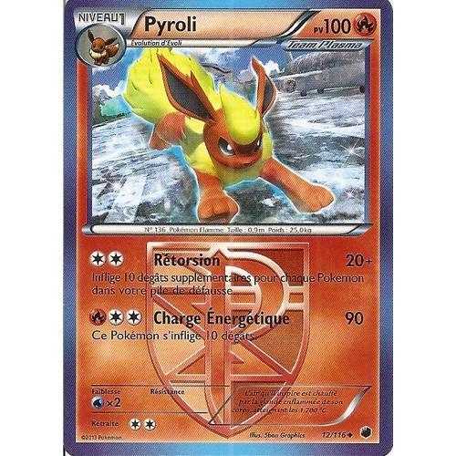 Carte Pokemon Glaciation Plasma Pyroli 12/116