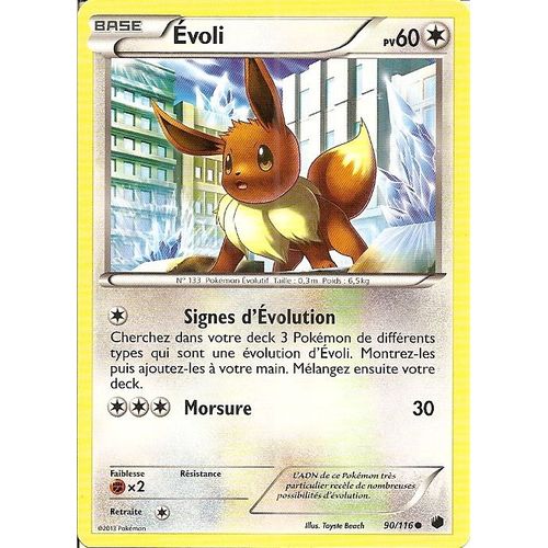 Carte Pokemon Glaciation Plasma Evoli 90/116 Francaise