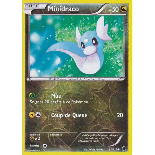 Carte Pokemon - Minidraco - 81/116 - Reverse - Glaciation Plasma -