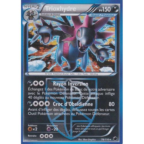 Carte Pokemon - Trioxhydre - 78/116 - 150 Pv - Holo Rare - Glaciation Plasma -