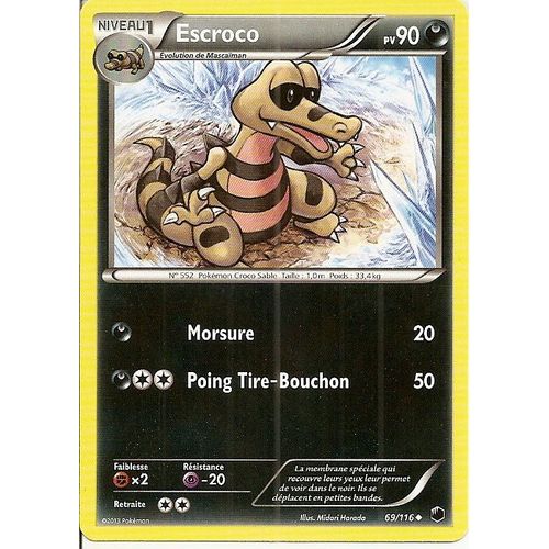 Carte Pokemon Glaciation Plasma Escroco 69/116 Fr