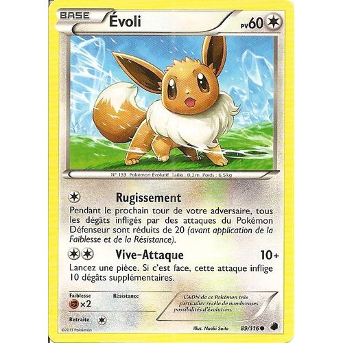 Carte Pokemon Glaciation Plasma Evoli 89/116 Francaise