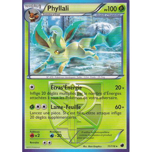 Carte Pokemon - Phyllali - 11/116 - 100 Pv - Rare - Edition Glaciation Plasma -