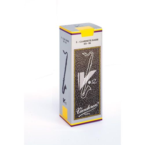 Vandoren (Cr6225) V12 Bass 2.5 Clarinet Reeds (Pack Of 5 Units)