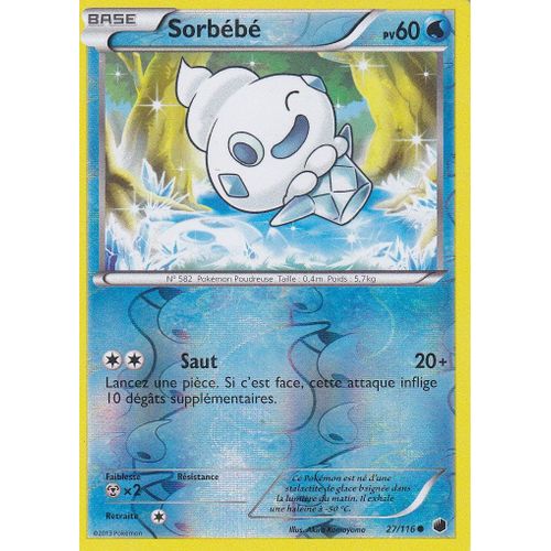Carte Pokemon - Sorbebe - 27/116 - Reverse - Glaciation Plasma -