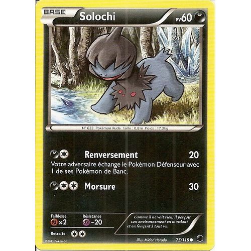 Carte Pokemon Solochi 75/116 Glaciation Plasma  Francais