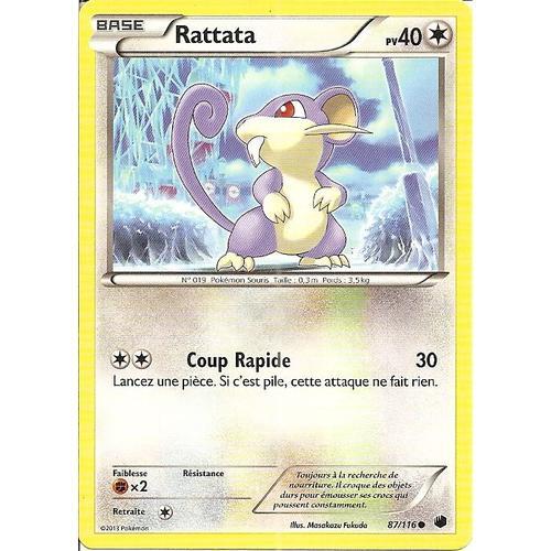 Carte Pokemon Glaciation Plasma Rattata 87/116 Francaise