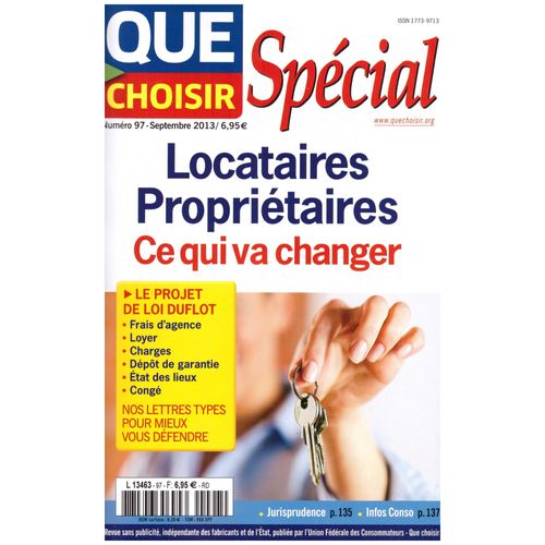 Que Choisir Special 97 Locataires-Proprietaires : Ce Qui Va Changer