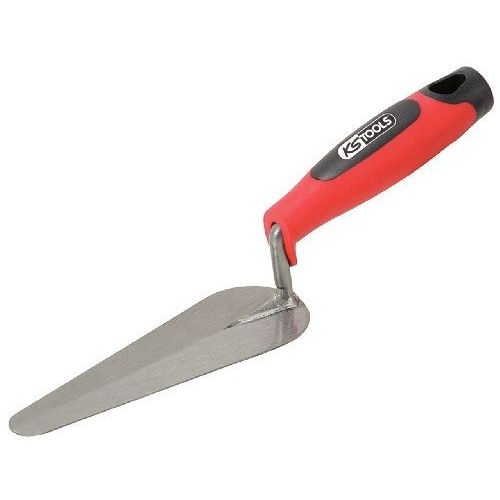 Truelle langue chat - lame acier - manche bi-composant - 140 mm -