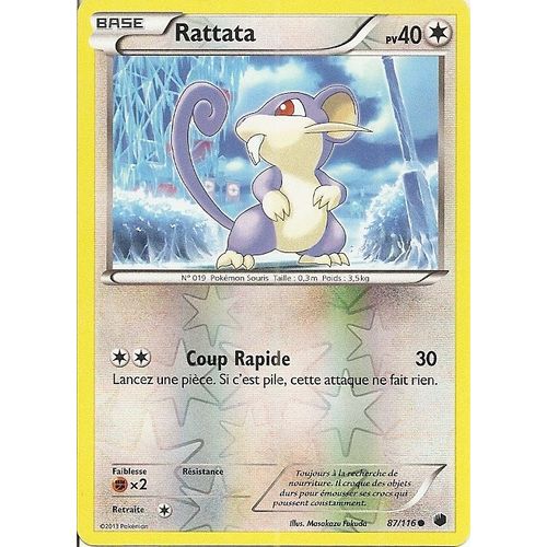 Rattata 87/116 Réverse - Glaciation Plasma