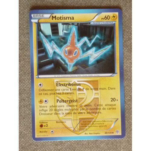 Carte Pokemon-Carte Pokemon Motisma Tempete Plasma 49/135