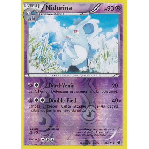 Carte Pokemon - Nidorina - 41/116 - Reverse - Glaciation Plasma -