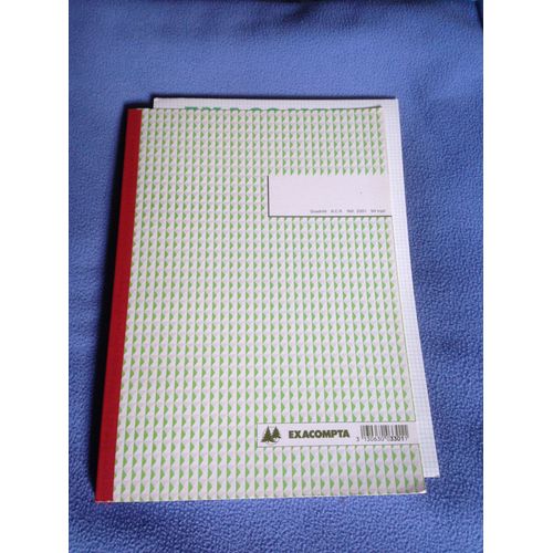 Registre Exacompta Quadrillé 50 Tripli Autocopiant ( 3 Feuilles Par N°) N.C.R Réf : 3301