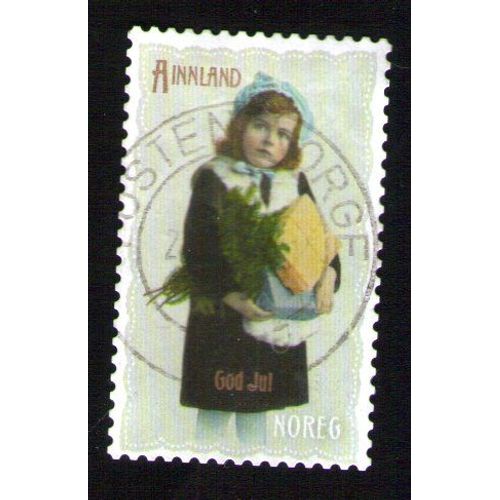Norvege Oblitération Ronde Used Stamp God Jul Joyeux Anniversaire