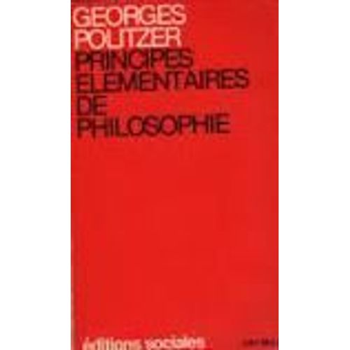 Principes Élémentaires De Philosophie