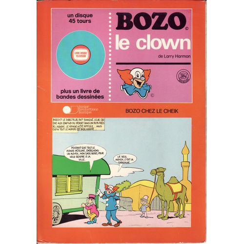 Disque 45 Tours + Livre Bozo Le Clown - Bozo Chez Le Cheik - V5829