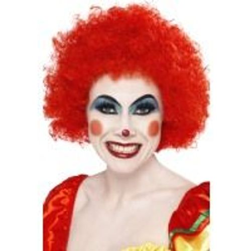 Clown Wig, Red, Unisex One Size