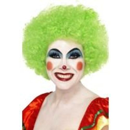 Clown Wig, Green, Unisex One Size