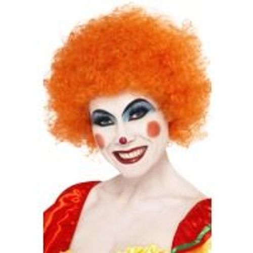 Clown Wig, Orange, Unisex One Size