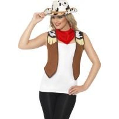 Kit Cowgirl Motif Vache Pour Femme Sd