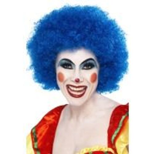 Clown Wig, Blue, Unisex One Size