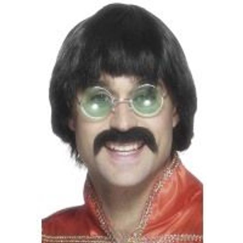 Seventies Bargain Wig And Tash, Unisex One Size