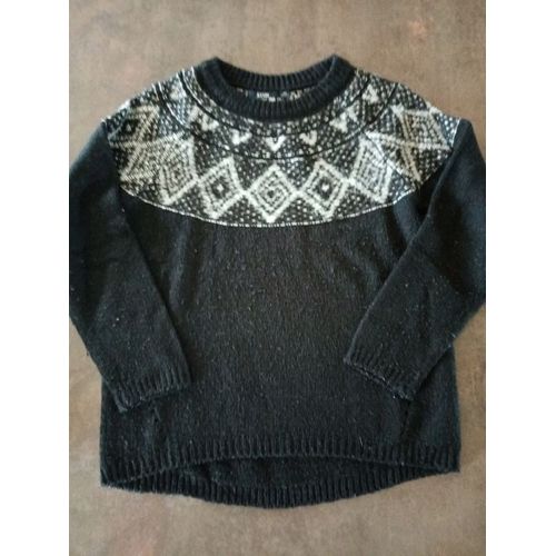 Pull Hiver Noir Et Blanc Fille 12 Ans Kiabi