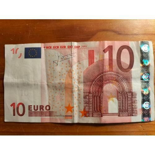 Billet 10 Euros  Modèle 2002 Signature : Jean Claude Trichet