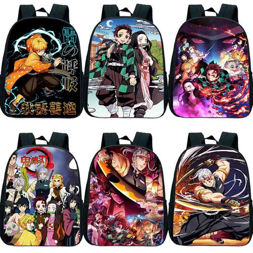 Demon Anime Cartable Pour Enfants Sacs à Dos Pour Enfants Sacs De Maternelle Nezuko Tanjirou Kimetsu No Yaiba Mochila