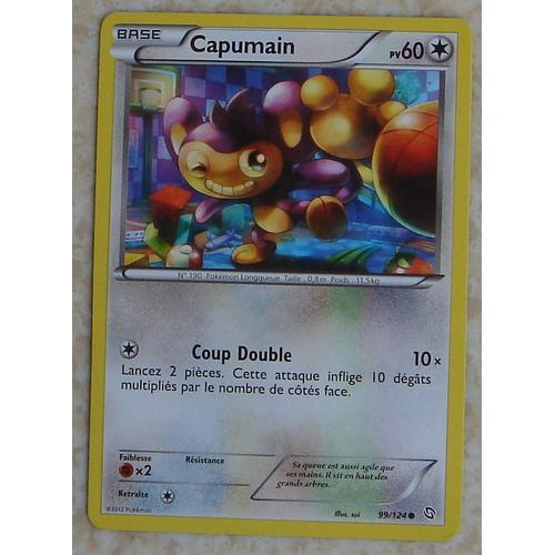 Carte Pokemon Capumain 99/124 Pv60 - Base Type Incolore - Noir & Blanc Dragons Exaltés 2012