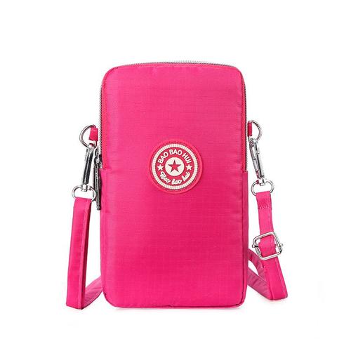 Sac De Téléphone Portable Oxford Pour Femme Sac Messager à Une Initiative Impression De Gril Rangement Carré Vertical Porte-monnaie Gt