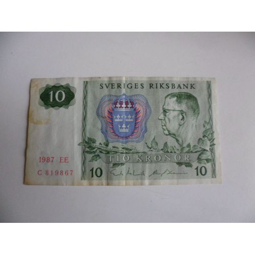 Suéde 10 Kronor 1987