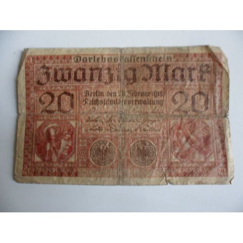 Allemagne Empire Allemand 20 Mark 1918