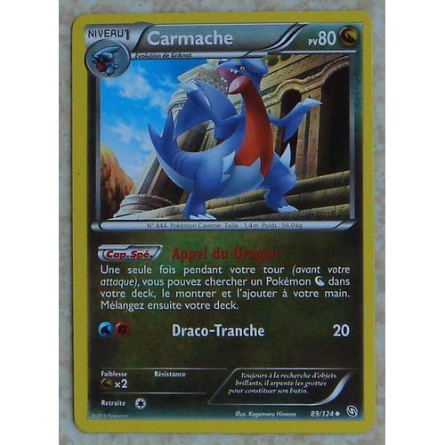 Carte Pokemon Carmache 89/124 Pv80 - Niveau 1 Type Dragon - Noir & Blanc Dragons Exaltés 2012