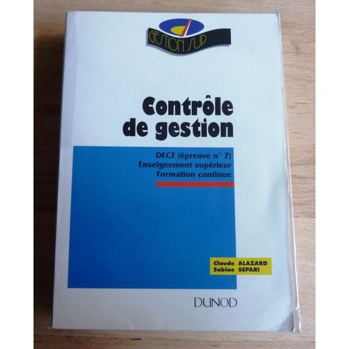 Contrôle De Gestion - Decf Épreuve N°7, Enseignement Supérieur Et Formation Continue