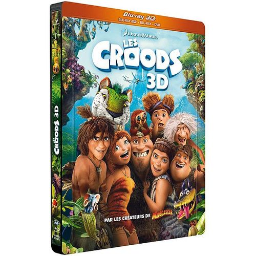 Les Croods - Combo Blu-Ray 3d + Blu-Ray + Dvd - Édition Boîtier Steelbook