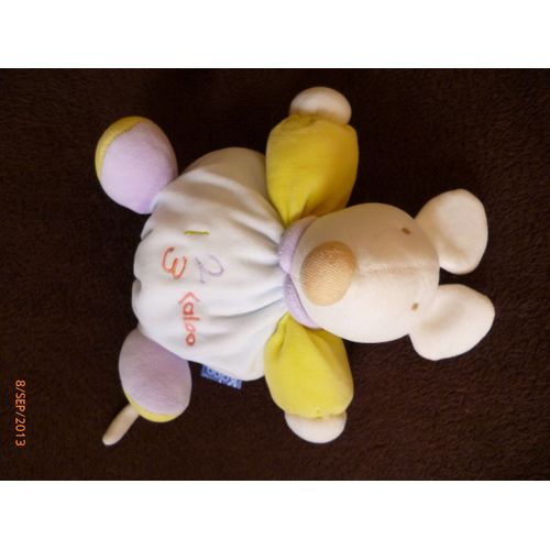 Doudou Boule Souris Kaloo 1 2 3 123 Blanc Bleu Violet Vert 22cm