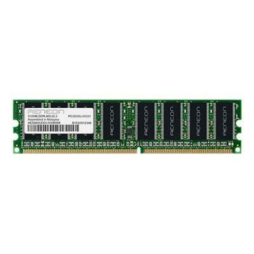 AENEON - DDR - 512 Mo - DIMM 184 broches - 400 MHz / PC3200 - CL3 - mémoire sans tampon - non ECC
