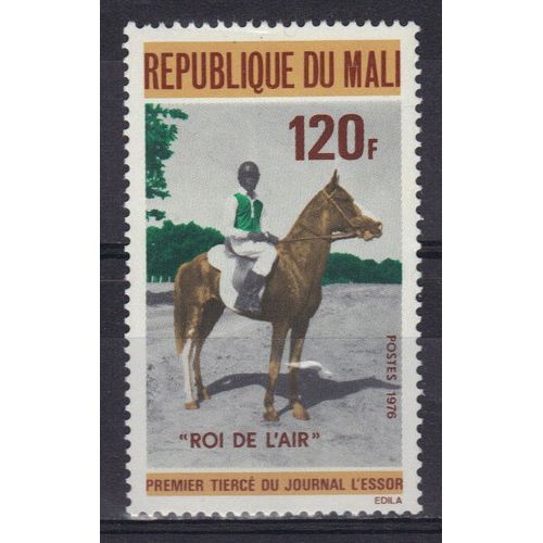 Mali 1976 : 1er Tiercé Du Journal L'essor : Cheval "Roi De L'air" - Timbre Neuf **