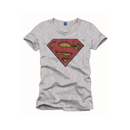 Superman - T-Shirt Vintage Logo (M) Gris