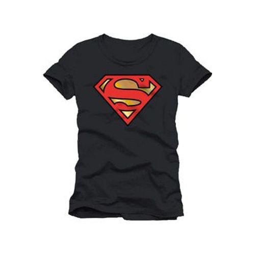 Superman - T-Shirt Golden Logo Noir (L)