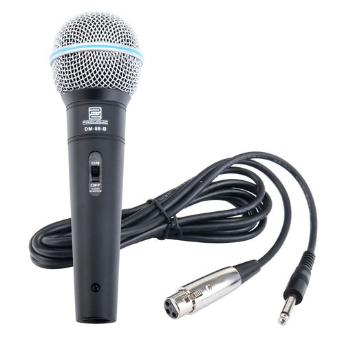 Pronomic Vocal Microphone DM-58 -B avec Interrupteur set avec sac
