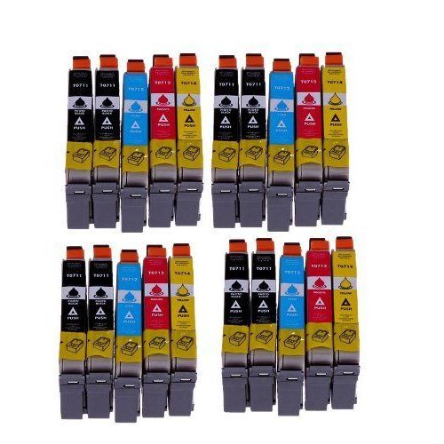 20 Cartouches d'encre Compatibles Noir pour Epson Stylus SX 218 SX 515W SX 510W SX 115 SX 200 SX 400 SX 105 SX 415 SX 215 SX 205 SX 410 SX 600FW SX 100 SX 405 SX 110 S 21 SX 210 SX 610FW S 20 Wifi