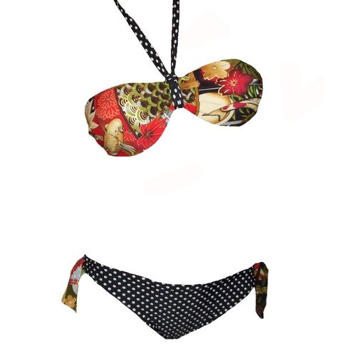 Maillot De Bain Femme Bikini 2 Pièces Push Up Multicolore