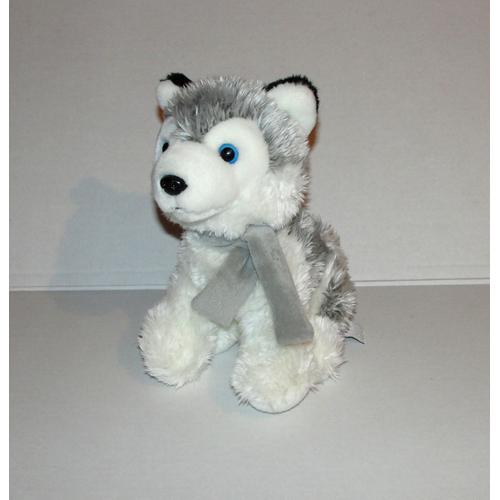 Chien Bébé Husky Peluche Toute Douce Lascar 22 Cm