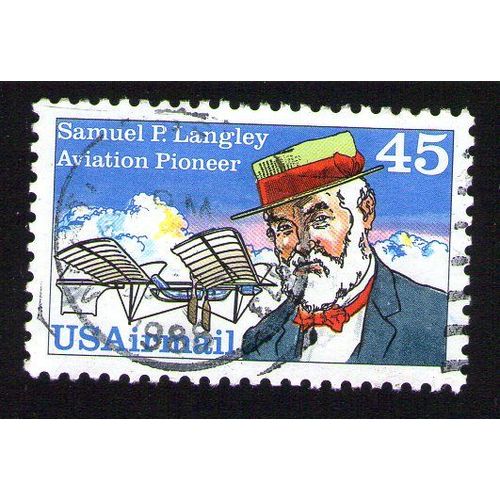 Etats Unis Oblitération Ronde Used Stamp Pionnier De L'aviation Samuel P. Langley Usa