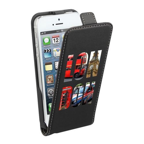 Housse Noire Mat Cityart London By Moxie Pour Iphone 5