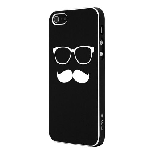 Coque Moxie Noire Motif Moustache Pour Iphone 5