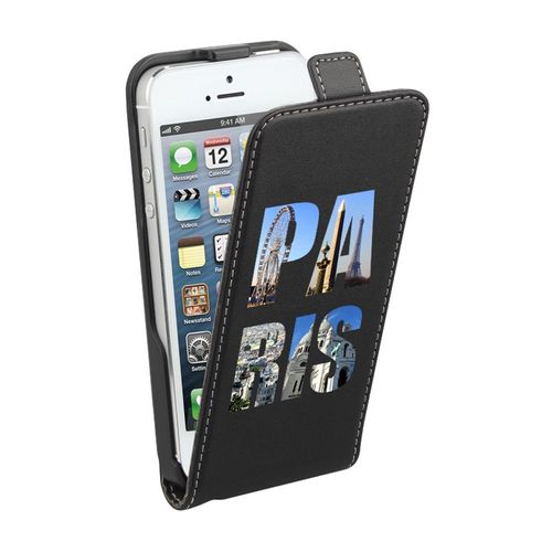 Housse Noire Mat Cityart Paris By Moxie Pour Iphone 5