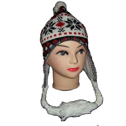 Bonnet Péruvien Tresses Pompon Mixte Plusieurs Coloris